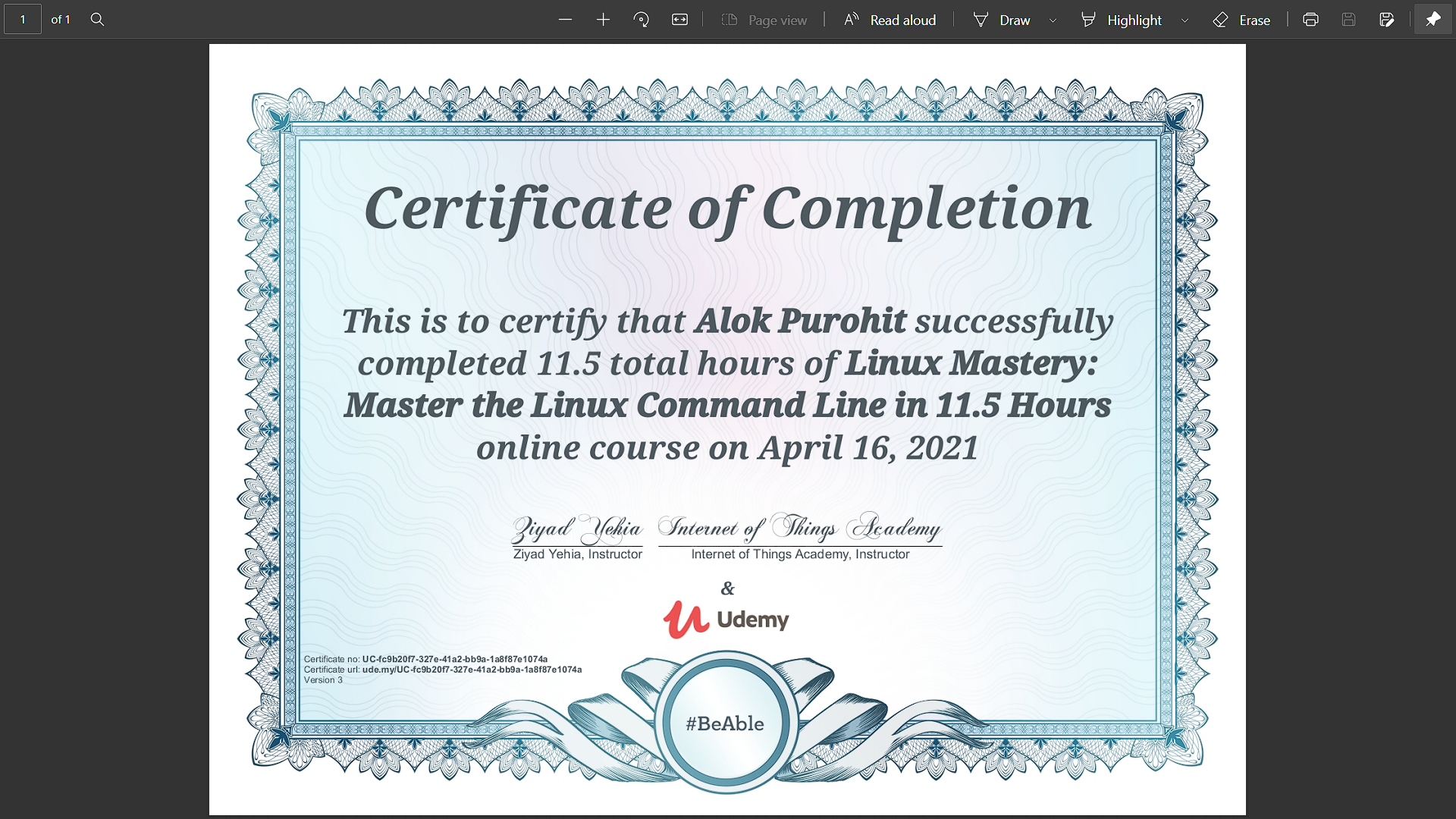 Linux Certificate